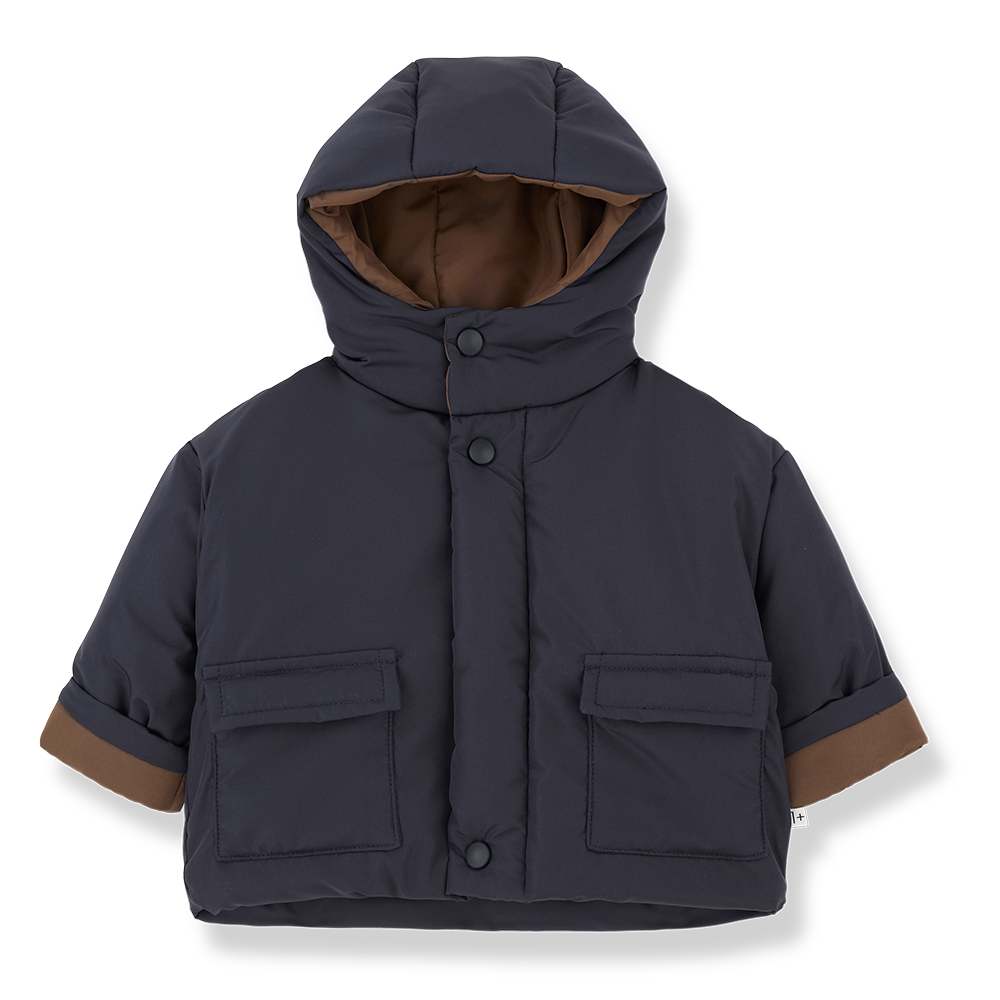 1+IN THE FAMILY 2PC REVERSIBLE BEANIE WITH PADDED HOODED JACKET