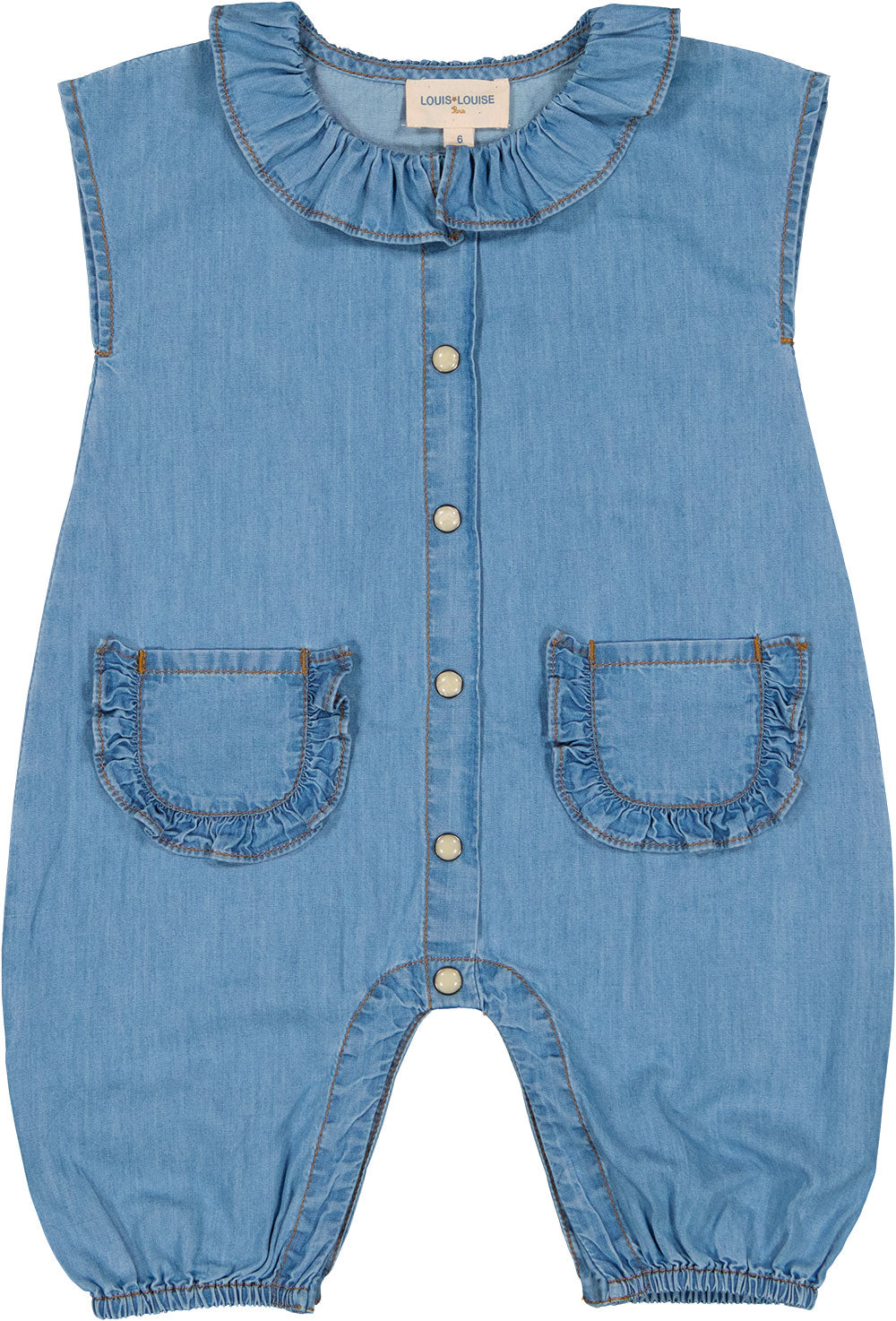 LOUIS LOUISE CHAMBRAY CROQUETTE OVERALL