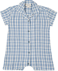 LOUIS LOUISE GASTON COTTON CREPE CHECK ROMPER