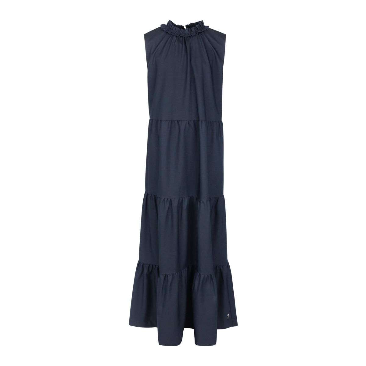 POET HAZEL TIERED RUFFLE NECK MAXI DRESS