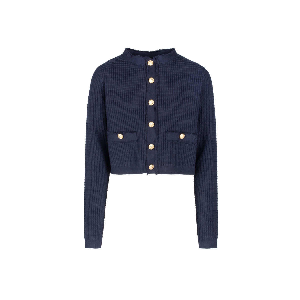 POET DAHLIA KNIT CARDIGAN WITH GOLD BUTTONS