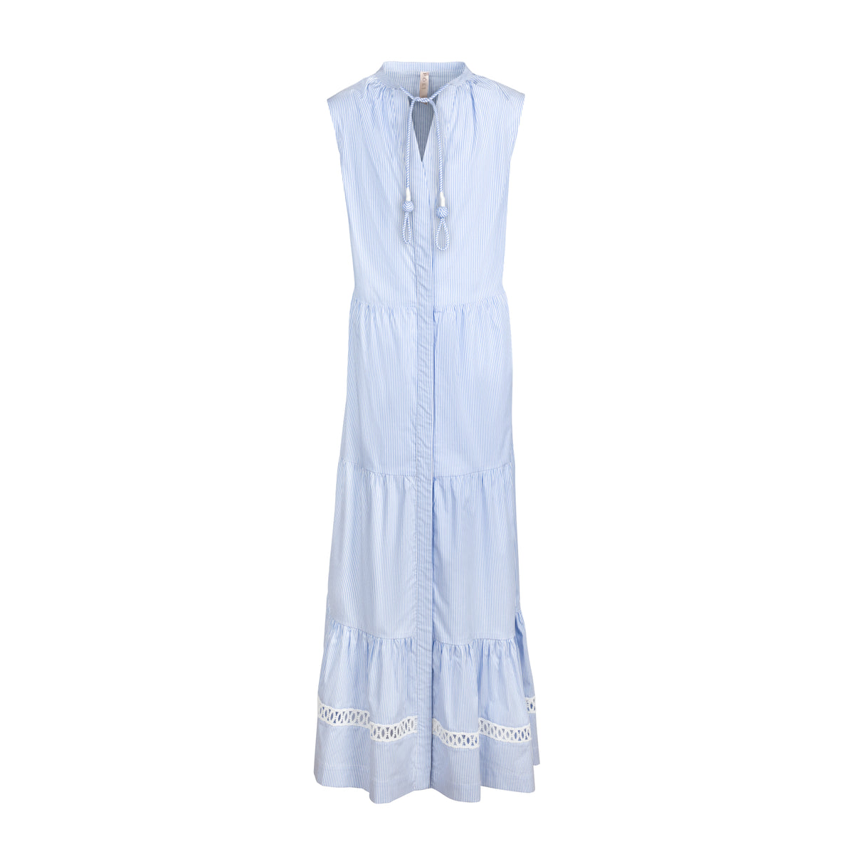 POET LOLA STRIPE LACE TIERED  DRESS