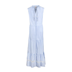 POET LOLA STRIPE LACE TIERED  DRESS