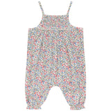 MINI P PRINTED SMOCKED LONG ROMPER
