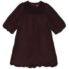 POMPOMME TAFFETA BUBBLE HEM DRESS