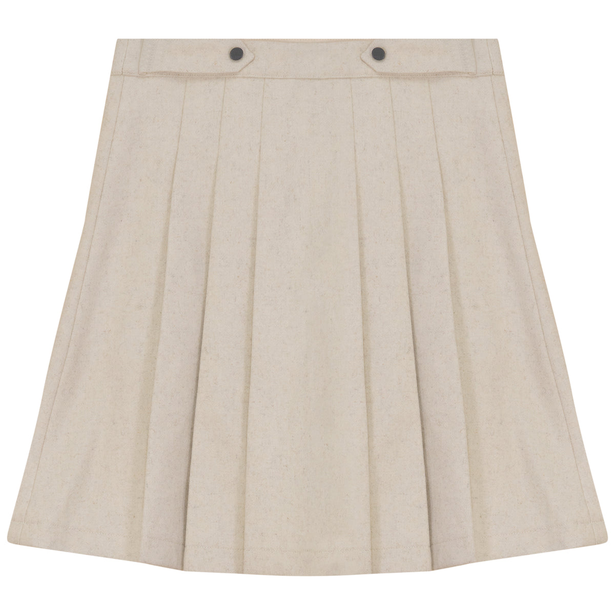 POMPOMME BUTTON PLEATED SKIRT