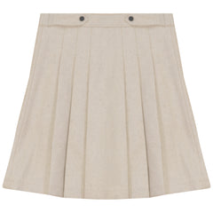 POMPOMME BUTTON PLEATED SKIRT