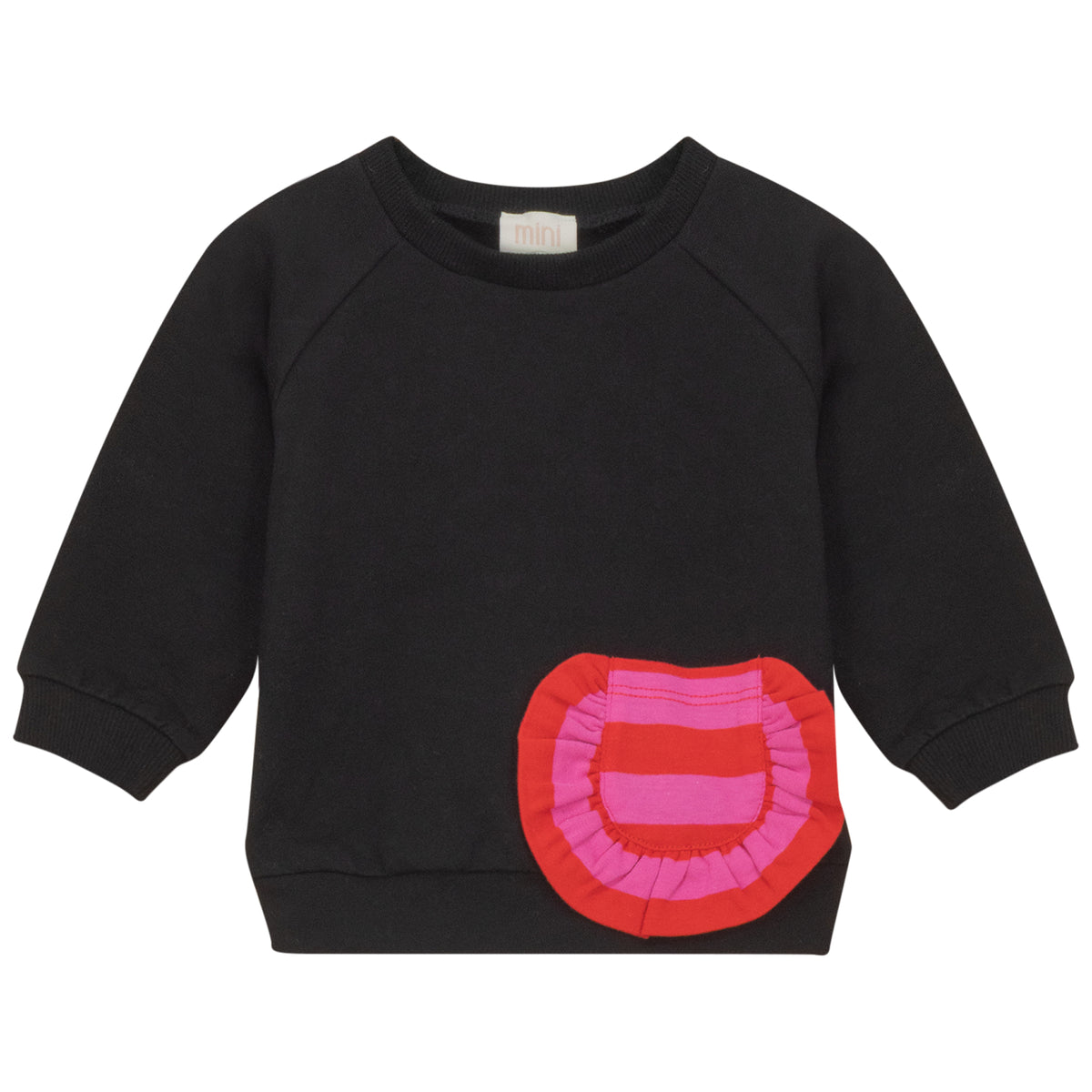 MINI P STRIPE POCKET SWEATSHIRT