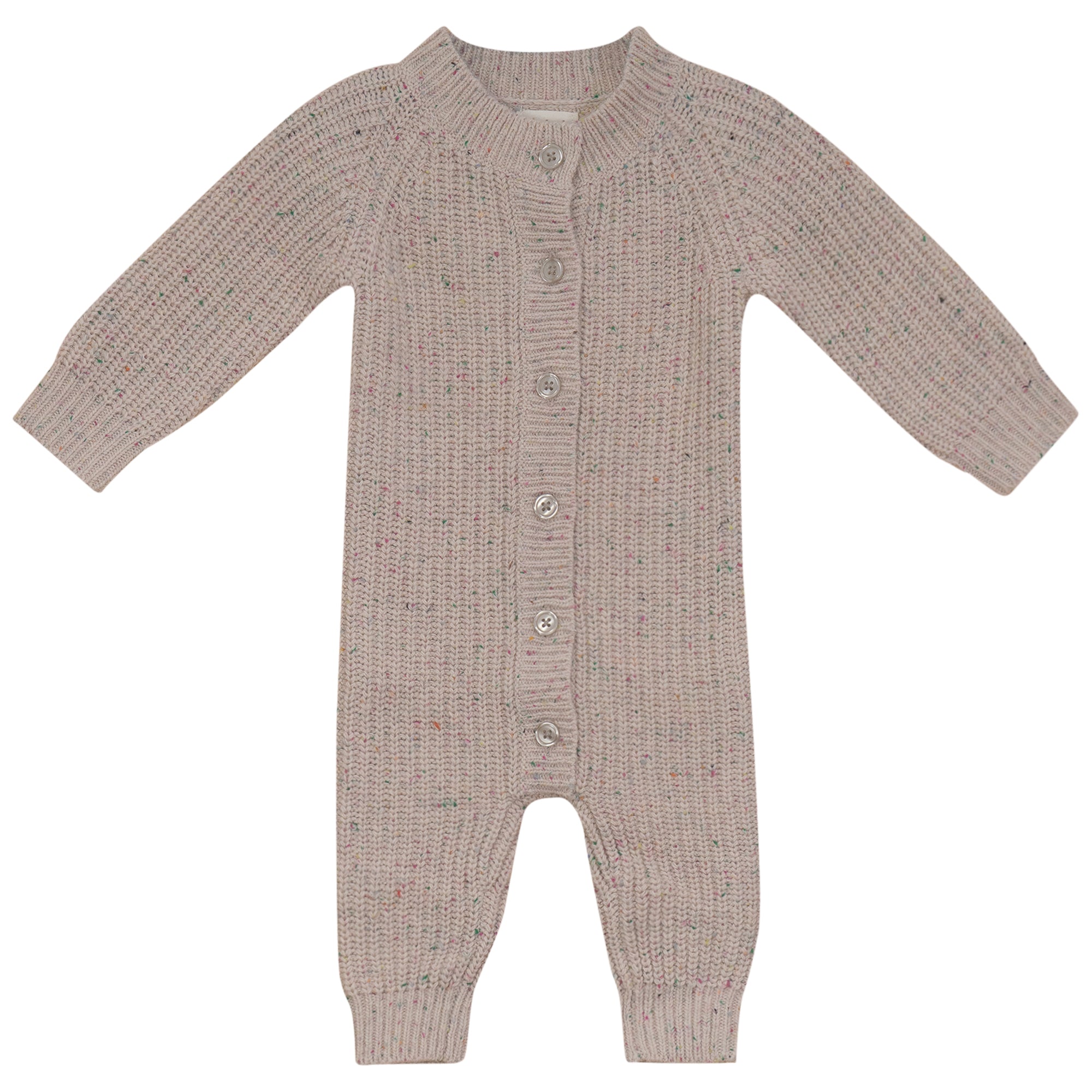 MINI P 2PC SPECKLED ROMPER WITH HAT SET