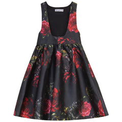 PIP+PIO 2PC ORGANZA FRILL SHIRT WITH FLORAL JUMPER