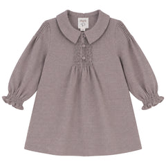MINI P SMOCK DETAIL WOOL DRESS