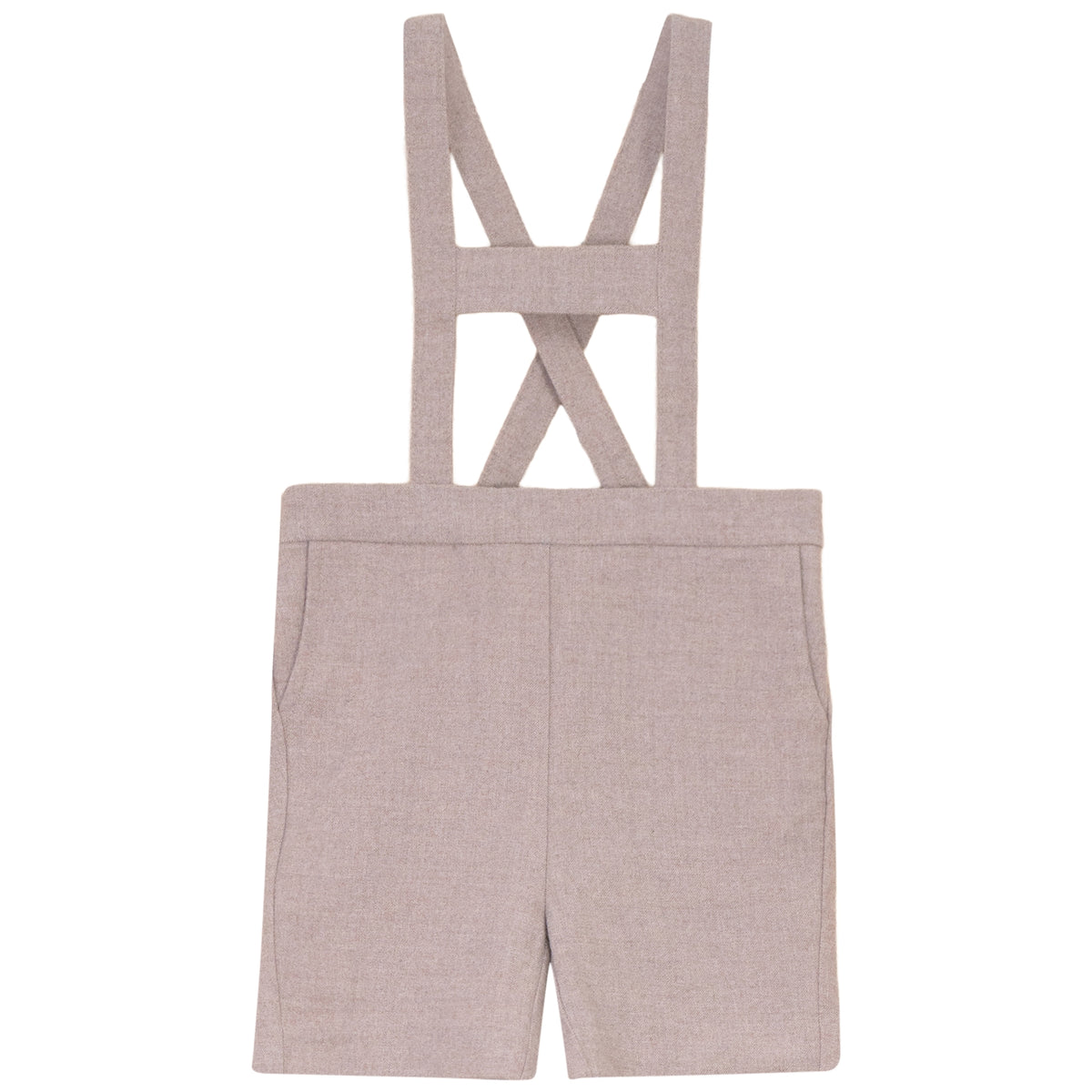 MINI P 2PC TUCK DETAIL SHIRT WITH SUSPENDER SHORTS