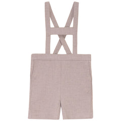 MINI P 2PC TUCK DETAIL SHIRT WITH SUSPENDER SHORTS