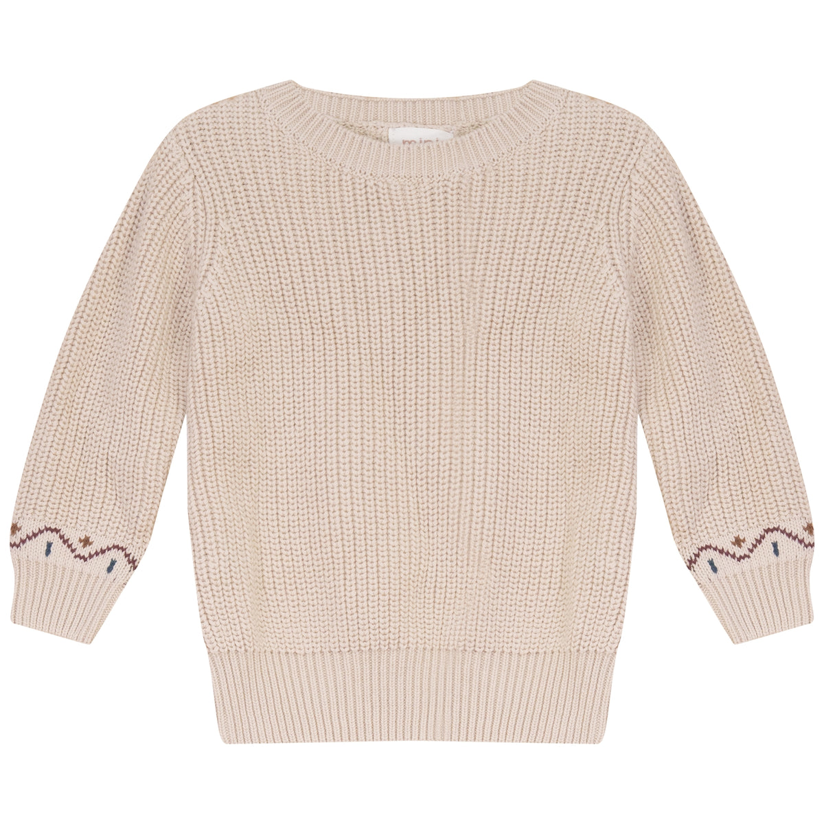 MINI P CHUNKY KNIT ROUND NECK SWEATER