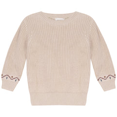 MINI P CHUNKY KNIT ROUND NECK SWEATER