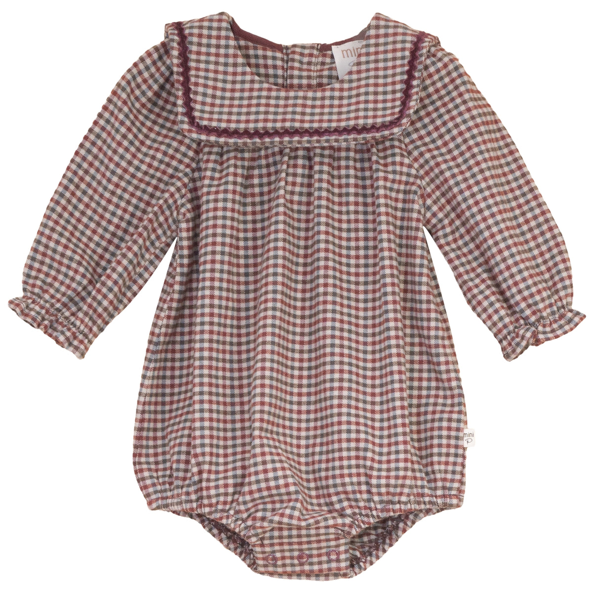 MINI P VELVET RICK RACK ROMPER