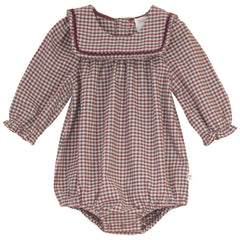 MINI P VELVET RICK RACK ROMPER