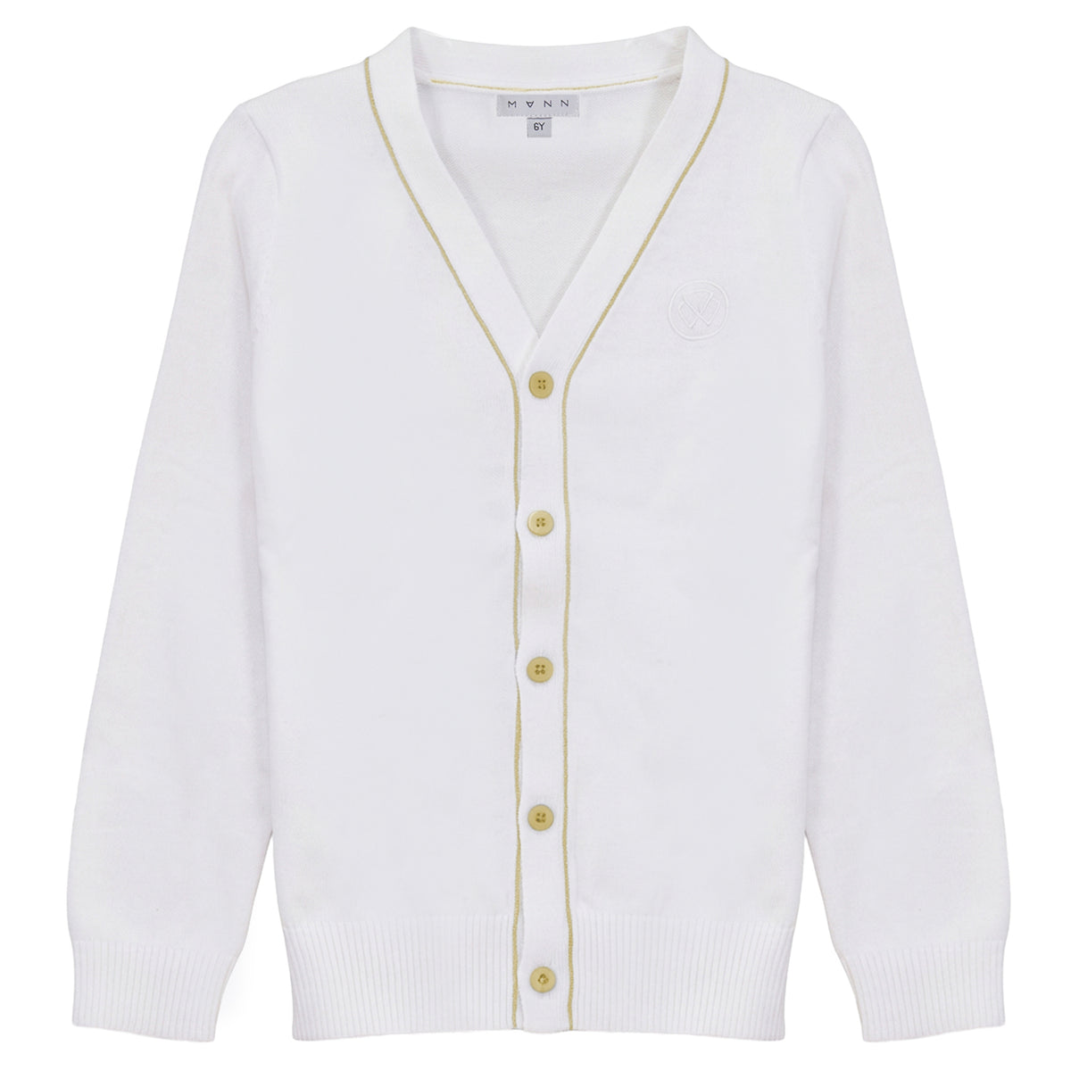 MANN PIPING DETAIL CARDIGAN