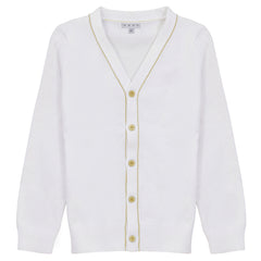 MANN PIPING DETAIL CARDIGAN