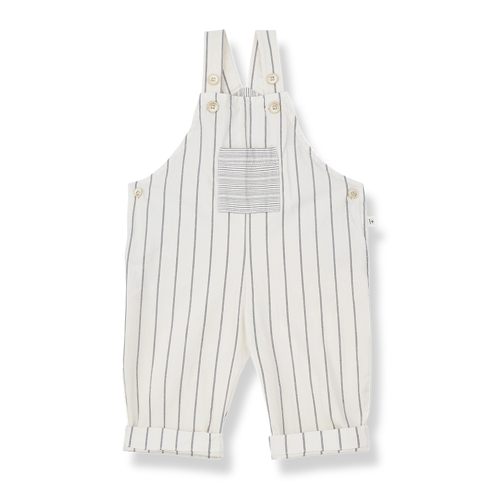 1+ IN THE FAMILY PALAMOS STRIPE FRONT POCKET OVERALL