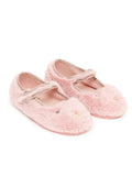 BONTON FUR MARY JANE SLIPPERS