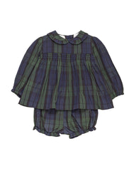 COSMOSOPHIE 2PC PAOLA PLAID TOP WITH BLOOMER SET