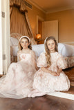 PETITE AMALIE ORCHID TULLE AND FRENCH LACE GOWN