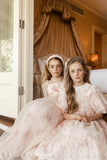 PETITE AMALIE ORCHID TULLE AND FRENCH LACE GOWN