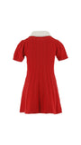 PHILOSOPHY SHORT SLEEVE KNIT BUTTON DRESS WITH COLLAR