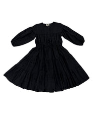 ALITSA 3/4 SLEEVE TRIM DETAIL TIERED DRESS