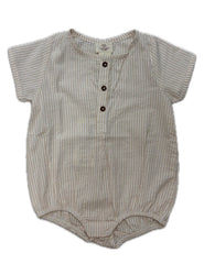 COPENHAGEN COLORS SEERSUCKER S/S STRIPED ROMPER