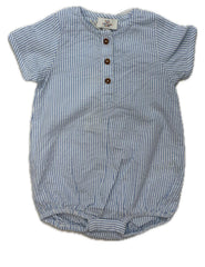 COPENHAGEN COLORS SEERSUCKER S/S STRIPED ROMPER