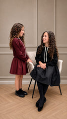 RAVE 2PC TEEN COLLARED SWEATER WITH TAFFETA PUFFY SKIRT