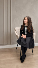 RAVE 2PC TEEN COLLARED SWEATER WITH TAFFETA PUFFY SKIRT