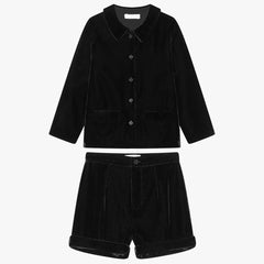 COCO BLANC 2PC BLACK VELVET SUIT