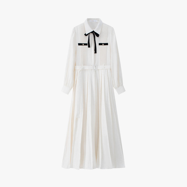 COCO BLANC PLEATED DRESS