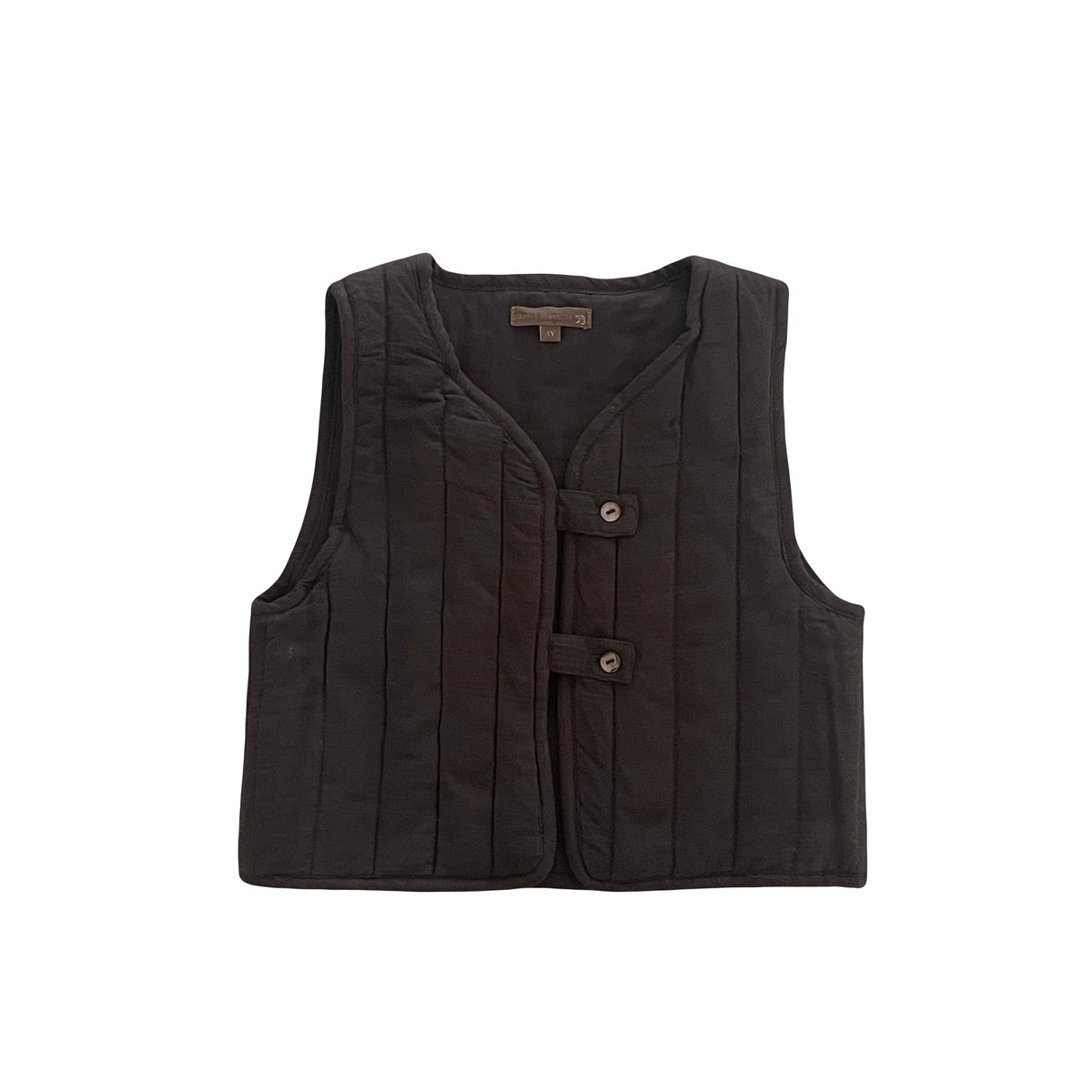 ORANGE STITCHED DOWN QUILTED VEST