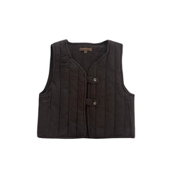 ORANGE STITCHED DOWN QUILTED VEST