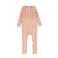 BAMBOO CABLE KNIT COLLAR ROMPER