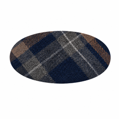 BANDEAU PLAID OVAL BARRETTE