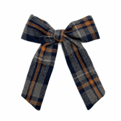 BANDEAU PLAID MEDIUM BOW CLIP