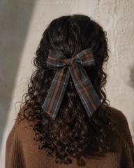 BANDEAU PLAID MEDIUM BOW CLIP
