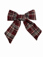 BANDEAU PLAID MEDIUM BOW CLIP