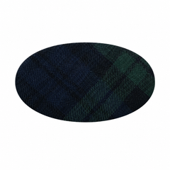 BANDEAU PLAID OVAL BARRETTE