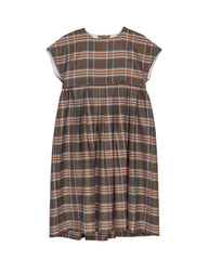COSMOSOPHIE PLIE PLAID PLEATED JUMPER