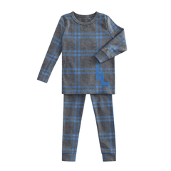 LITTLE LABEL PLAID LOGO PAJAMA