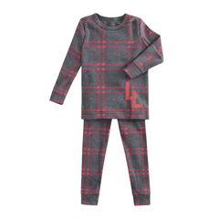 LITTLE LABEL PLAID LOGO PAJAMA