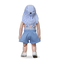 1+ IN THE FAMILY PONSA RUFFLE AND STRIPED SWIMSUIT