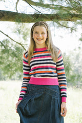 PRAIRIE BASTIANA STRIPED CARDIGAN