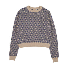 PRAIRIE CAMILLA FLOWER DESIGN KNIT SWEATER